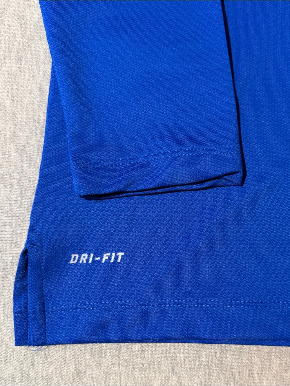 Women’s Nike Long Sleeve Dri-Fit Polo Shirt Royal Blue with White Swoosh Size L - Picture 3 of 4